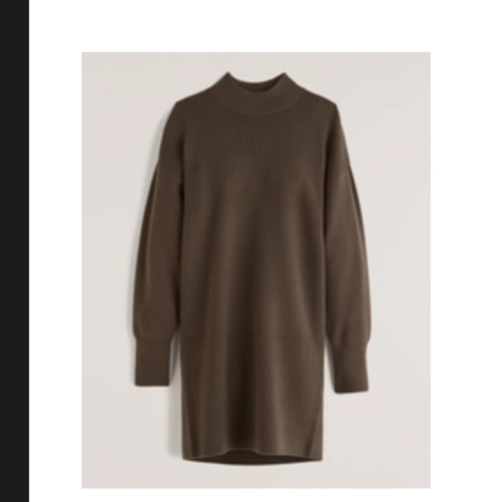Elegant Brown Sweater Dress